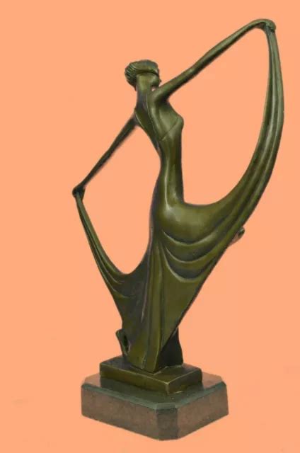 Sign Milo Original V Ritable Bronze Statue Art D Co Danseuse Sculpture