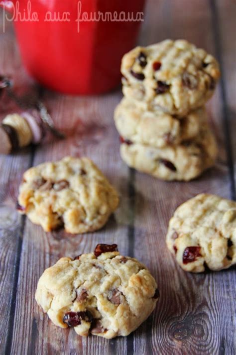 Philo aux fourneaux Cookies aux cranberries pépites de chocolat au lait