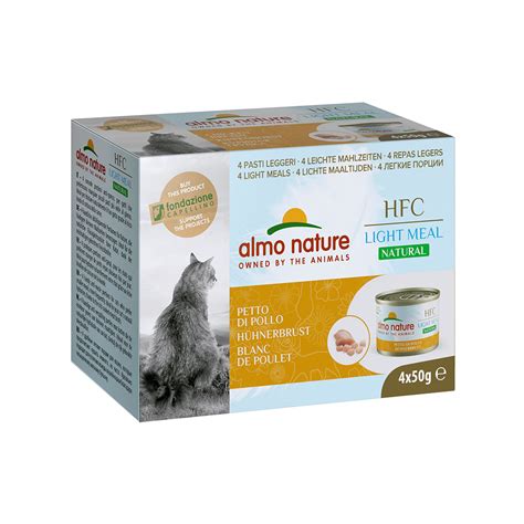 12x50g Natural Light blanc de poulet Almo Nature HFC Pâtée pour chat