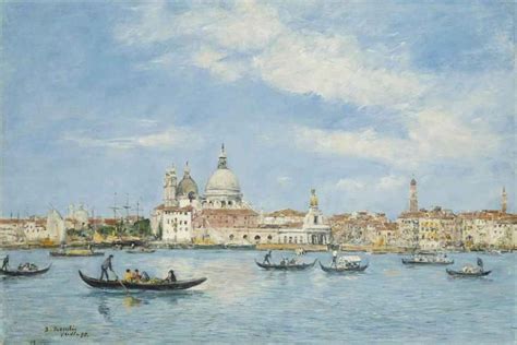 Eug Ne Louis Boudin Venise L Entr E Du Grand Canal La Salute Et La