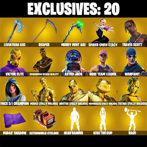 366 Skins Travis Scott Leviathan Axe Rage Merry Minty Pickaxe