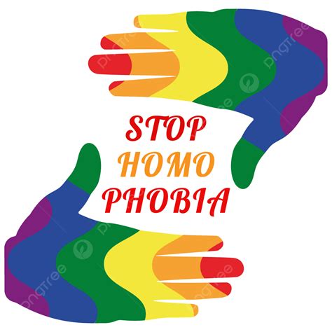 Stop Homophobia With Rainbow Hand Vector Design Love Symbol Stop Png