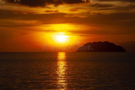 Beautiful Sunset At Tanjung Aru Beach Kota Kinabalu Sabah Borneo