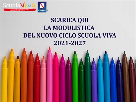 NUOVO CICLO SCUOLA VIVA 2021 2027 QUI LA MODULISTICA EDITABILE