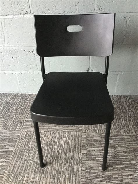 Black Plastic Canteen Chair Recycled Office Solutions Recycled