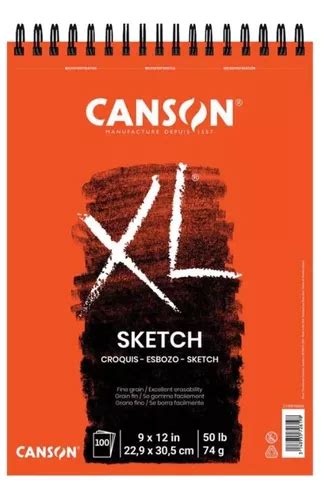 Canson Xl Sketch Libreta Cuaderno Block Dibujo 22 9x30 5cm