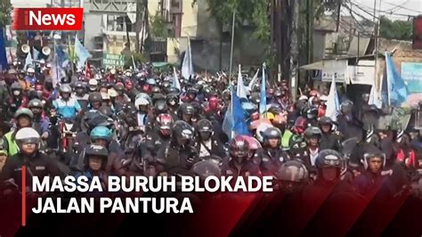 Tuntut Kenaikan UMK Demo Buruh Di Tangerang Blokade Jalan Pantura