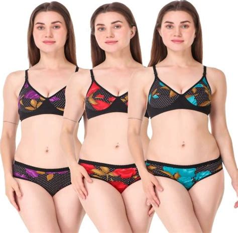 Tace Women Multicolor Floral Cotton Blend Pack Of Lingerie Sets Jiomart