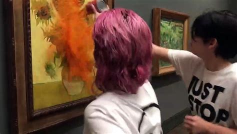 Ativistas Ambientais Vandalizaram Quadro De Van Gogh Em Londres V Deo