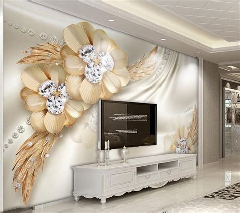 Beibehang Custom Wallpaper Living Room Bedroom Mural European Gold