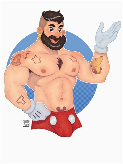 Mickey Muscle T Shirt For Sale By GuFiArt Redbubble Gay T Shirts