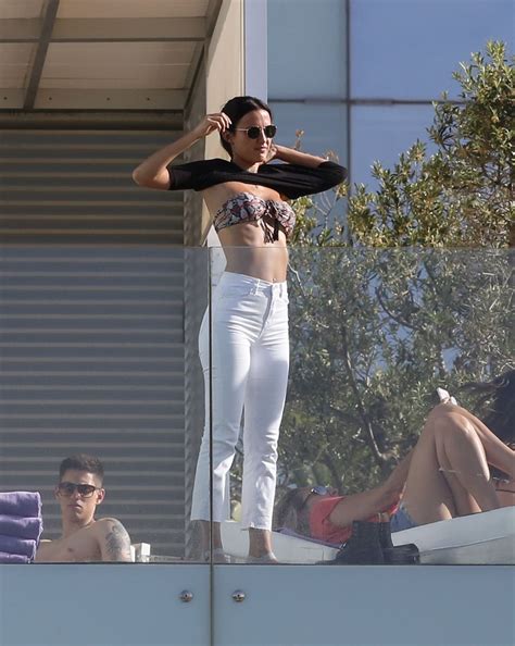 Lucy Watson In Bikini Top In The Pool Of Hotel W Barcelona CelebMafia