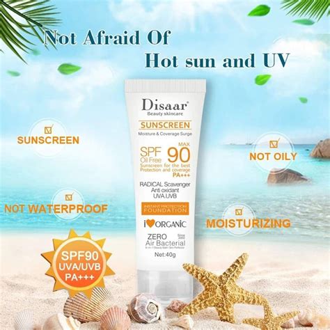 Disaar Sunscreen Cream SPF90 Oil Free Instant Protection 40gm Trynow Pk