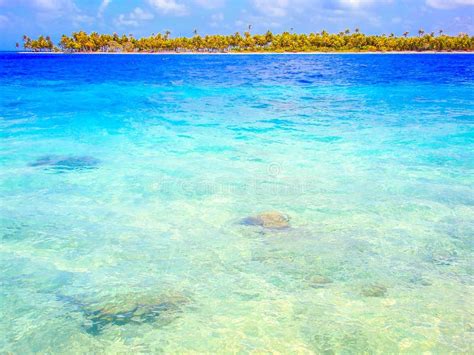 Bora Bora Tropical Paradise Idyllic Turquoise Beach In French