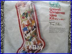 Columbia Minerva Christmas Crewel Stitchery Stocking Kit Skating