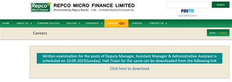 Repco Micro Finance Manager And Administrative Assistant Written Exam