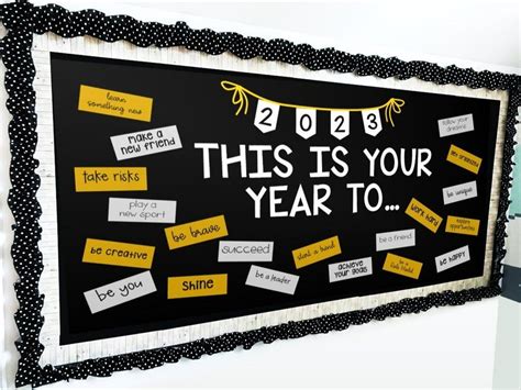 New Year Bulletin Board Ideas Rise Over Run Motivational Bulletin