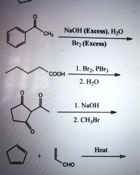 Solved Chz Naoh Excess Hzo Brz Excess Cooh Brz Pbr H O L