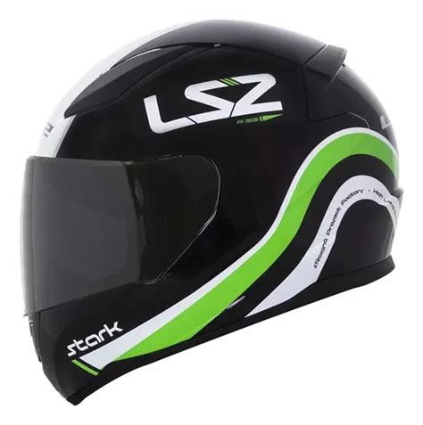 Casco Cerrado Para Moto Ls2 Ff353 Rapid Stark Negro Verde