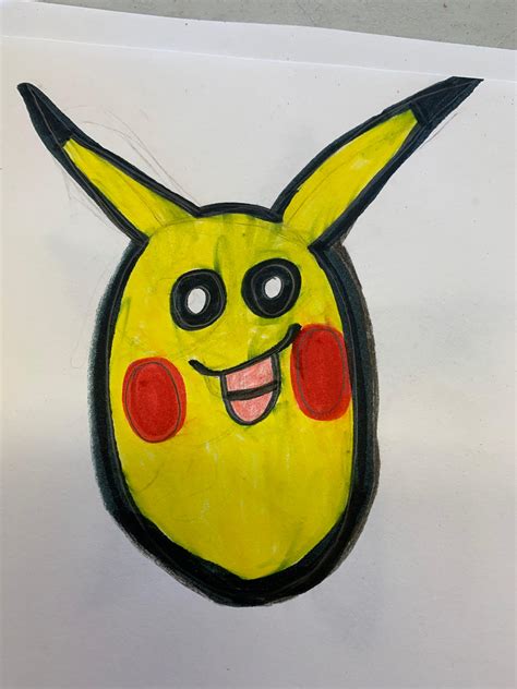 Pikachu Head drawing by Venjix5 on DeviantArt