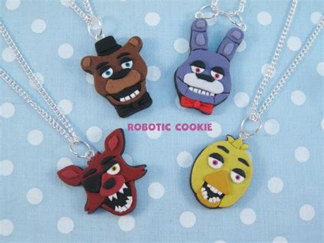 Five Nights At Freddy S Inspired Necklace Pendant Freddy Foxy Chica