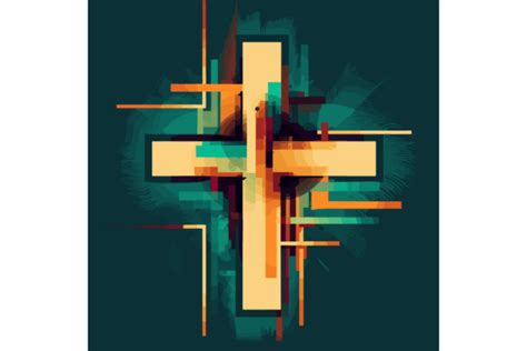 Svg Abstract Religious Cross Vector Illu Graphic By Lofianimations