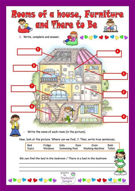 Rooms Of A House Worksheet Free Esl Printable Worksheets Made By