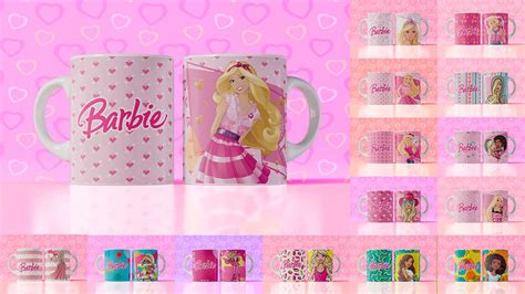 30 Plantillas Editables De Barbie Para Sublimar En Taza Chamuco Creativo