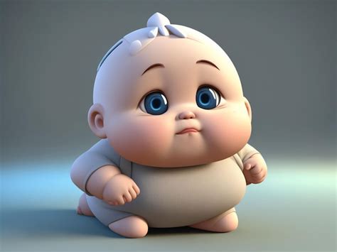 Premium Photo 3d Chubby Baby Character
