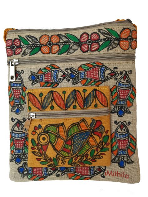 Womens Madhubani Folk Art Sling Bag Buy Online Indian Authentic