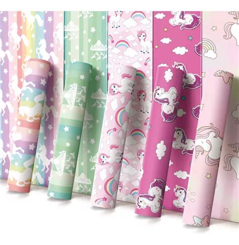 Papel De Parede Unicornio Arco Iris Nuvem Rosa Nuvens Mts