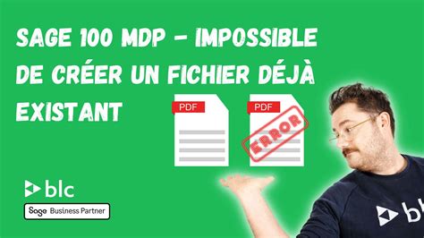 Sage Mdp Impossible De Cr Er Un Fichier D J Existant