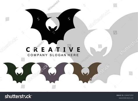 Bat Logo Design Halloween Illustration Corporate Stock Vector Royalty