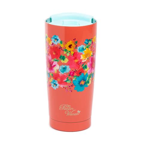 The Pioneer Woman Breezy Blossoms 20 Ounce Double Wall Vacuum Insulated Stainless Steel Tumbler