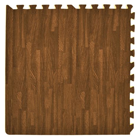 PowerSellerUSA 1 2 Mm Thick Wood Grain Interlocking Floor Tiles Mat