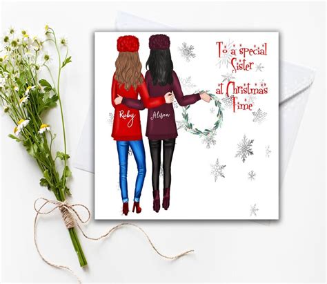 Merry Christmas Best Friend Christmas Card Personalised Xmas | Etsy