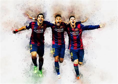 Messi Neymar Suarez Digital Download Print Barcelona Football | Etsy