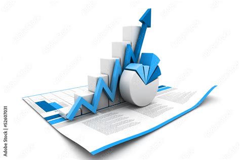 3d Business Growth Graph Stock Illustration Adobe Stock