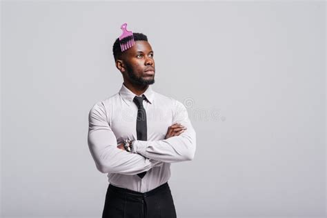 Barbershop for African Americans. Black Man with Comb Stock Photo - Image of hand, equipment ...