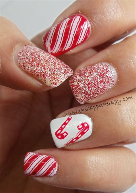 Nails For Christmas Candy Cane