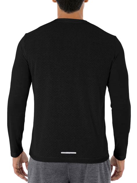 Athletic Works Mens Performance Activewear Long Sleeve Breathable Crew Neck Tee Shirt