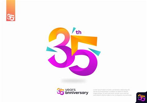 Premium Vector | Number 35 logo icon design, 35th birthday logo number ...