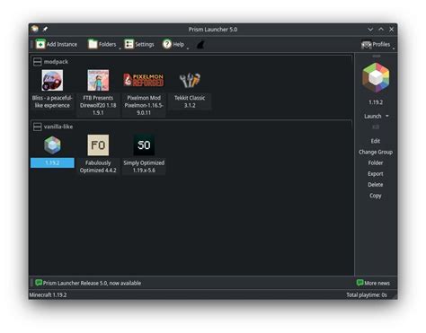 Prism Launcher A Custom Launcher For Minecraft That Allows You To