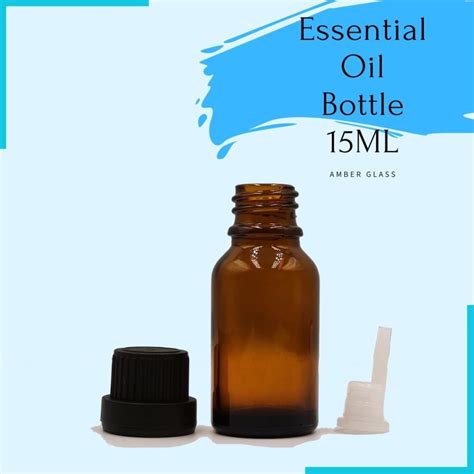 Jual Botol Kaca Amber Essential Oil Ml Tutup Hitam Filler Dropper