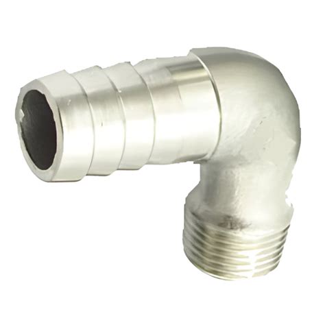 Hose Barb Elbow 90deg SS 1 2in Male NPT To 3 4in Barb 74 81173 Hose