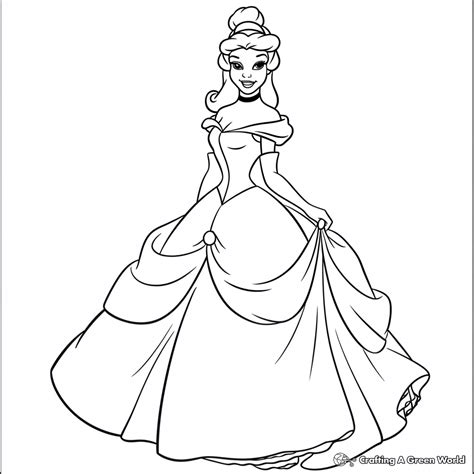 Belle Coloring Pages Free And Printable