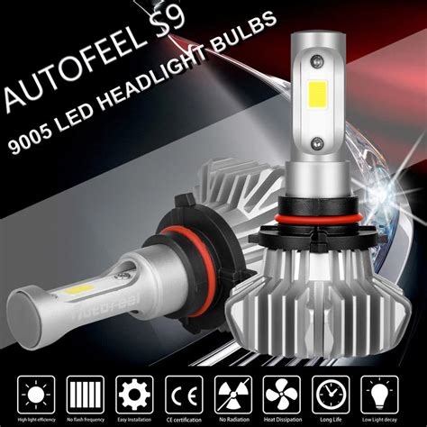 Autofeel 2018 9005/HB3 Led Bulb Car Headlight Lamp 12V 9005 LED 8000LM 6000K Leds Lamp for Auto ...