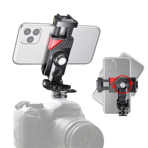 GetUSCart Zeetain Camera Hot Shoe Phone Holder Phone Tripod Mount Adapter With Cold Shoe For