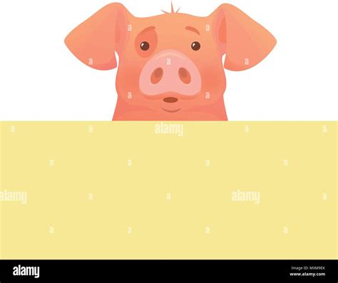 Pig Holding Banner Stock Vector Image And Art Alamy