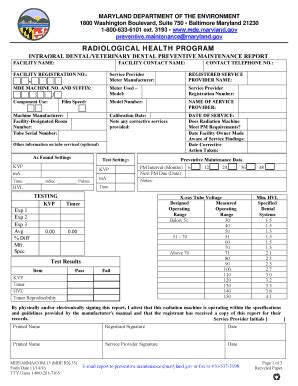 Fillable Online Mde State Md Intraoral Dental Veterinary Dental